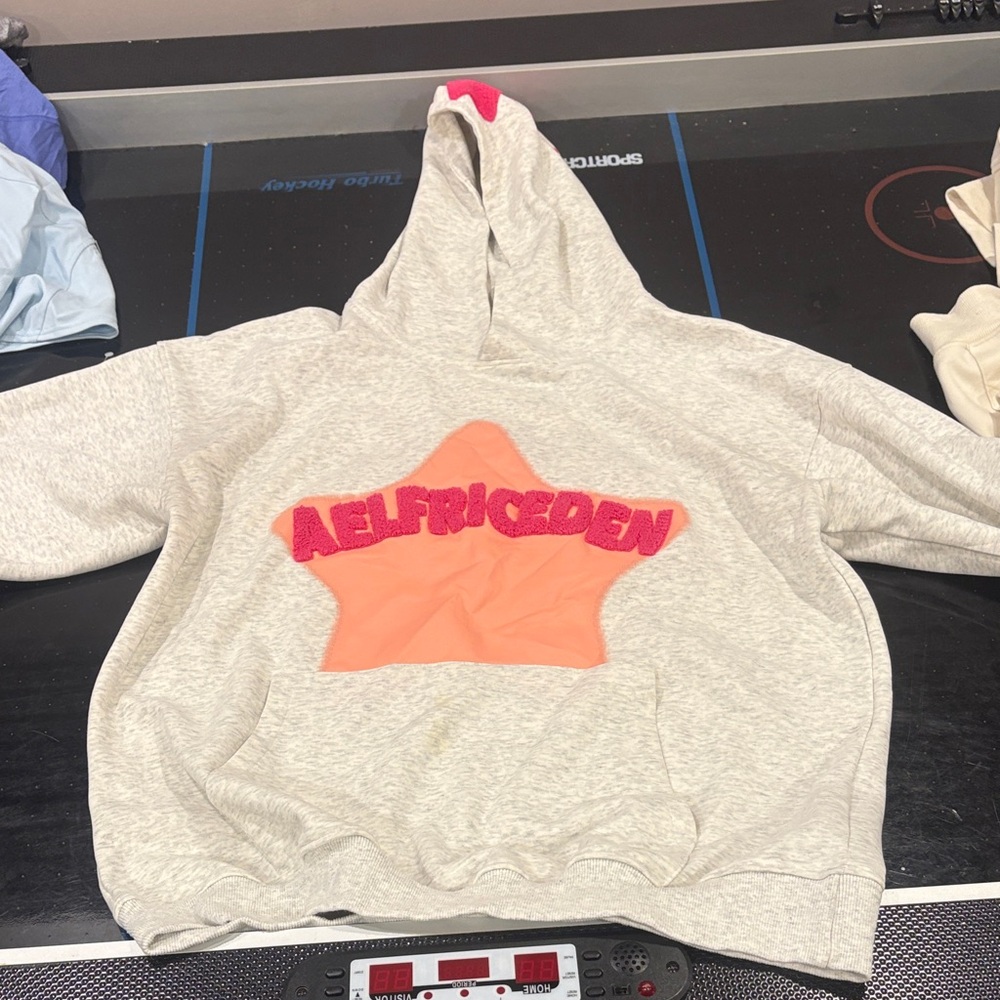 Aelfric Eden Adult Hoodie with Pink and Orange Star